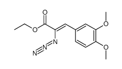 (E/Z)-ethyl 2-azido-3-(3,4-dimethoxyphenyl)acrylate结构式