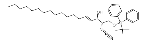 (2S,3R)-(E)-2-azido-1-(tert-butyldiphenylsilyloxy)octadec-4-en-3-ol Structure