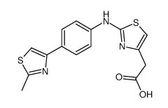 2-[2-[4-(2-methyl-1,3-thiazol-4-yl)anilino]-1,3-thiazol-4-yl]acetic acid Structure