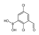 (2,5-dichloro-3-formylphenyl)boronic acid结构式