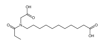 11-[carboxymethyl(propanoyl)amino]undecanoic acid Structure