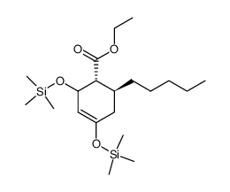 ethyl (1R,6S)-6-pentyl-2,4-bis((trimethylsilyl)oxy)cyclohex-3-ene-1-carboxylate结构式