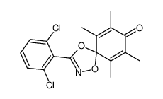 3-(2,6-dichlorophenyl)-6,7,9,10-tetramethyl-2-aza-1,4-dioxaspiro<4.5>-deca-2,6,9-trien-8-one结构式