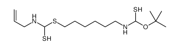 (2-methylpropan-2-yl)oxy-[6-[(prop-2-enylamino)-sulfanylmethyl]sulfanylhexylamino]methanethiol Structure