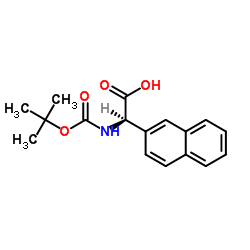 (R)-2-((tert-butoxycarbonyl)amino)-2-(naphthalen-2-yl)acetic acid Structure