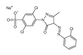 sodium 2,5-dichloro-4-[4-[(2-chlorophenyl)azo]-4,5-dihydro-3-methyl-5-oxo-1H-pyrazol-1-yl]benzenesulphonate structure