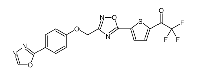 Ethanone, 2,2,2-trifluoro-1-[5-[3-[[4-(1,3,4-oxadiazol-2-yl)phenoxy]methyl]-1,2,4-oxadiazol-5-yl]-2-thienyl] Structure