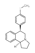 trans-1,2,3,5,6,10b-hexahydro-6-<4-(methylthio)phenyl>pyrrolo<2,1-a>isoquinoline structure