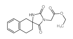 ethyl 2-(2',5'-dioxospiro[2,4-dihydro-1H-naphthalene-3,4'-imidazolidine]-1'-yl)acetate结构式