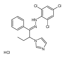 2,4,6-trichloro-N-[(E)-(2-imidazol-1-yl-1-phenylbutylidene)amino]aniline,hydrochloride结构式