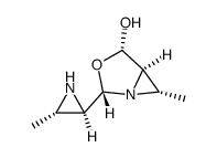 (2S,4S,5R,6S)-6-methyl-2-((2R,3S)-3-methylaziridin-2-yl)-3-oxa-1-azabicyclo[3.1.0]hexan-4-ol结构式
