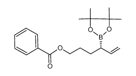 (S)-4,4,5,5-tetramethyl-2-[6-benzoyloxy-1-hexen-3-yl]-1,3,2-dioxaborolane结构式