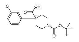 1-BOC-4-(3-CHLOROPHENYL)-4-PIPERIDINEDICARBOXYLIC ACID structure