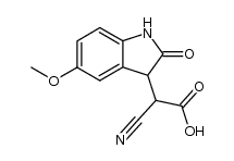 cyano(5-methoxy-2-oxoindolin-3-yl)acetic acid结构式
