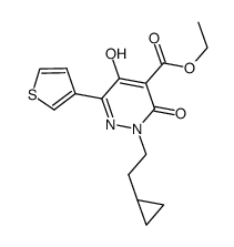 ethyl 2-(2-cyclopropylethyl)-5-hydroxy-3-oxo-6-thiophen-3-yl-2,3-dihydropyridazine-4-carboxylate Structure