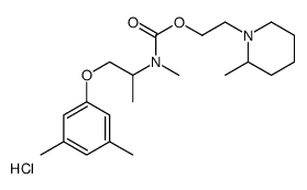 2-(2-methylpiperidin-1-ium-1-yl)ethyl N-[1-(3,5-dimethylphenoxy)propan-2-yl]-N-methylcarbamate,chloride Structure