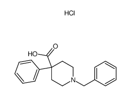 1-Benzyl-4-phenyl-4-piperidinecarboxylic Acid Hydrochloride Structure