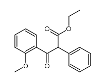 3-(2-methoxy-phenyl)-3-oxo-2-phenyl-propionic acid ethyl ester Structure