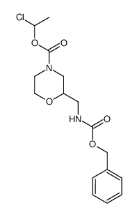 1-chloroethyl 2-((((benzyloxy)carbonyl)amino)methyl)morpholine-4-carboxylate Structure