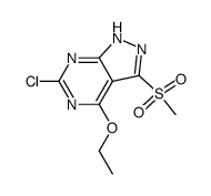 6-chloro-4-ethoxy-3-(methylsulfonyl)-1H-pyrazolo[3,4-d]pyrimidine Structure