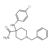 4-Piperidinecarboxamide,4-[(4-chlorophenyl)amino]-1-(phenylmethyl)-结构式