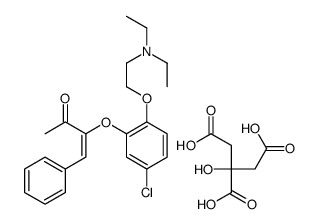 3-BUTEN-2-ONE, 3-(5-CHLORO-2-(2-(DIETHYLAMINO)ETHOXY)PHENOXY)-4-PHENYL-, CITRATE picture