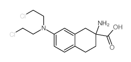 2-Naphthalenecarboxylicacid, 2-amino-7-[bis(2-chloroethyl)amino]-1,2,3,4-tetrahydro- Structure