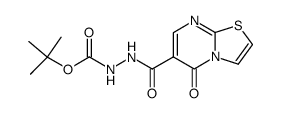 t-Butyl-3-<5(H)-oxothiazolo<3,2-a>pyrimidine-6-carbonyl>carbazate结构式