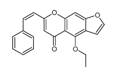 4-ethoxy-7-(2-phenylethenyl)furo[3,2-g]chromen-5-one Structure
