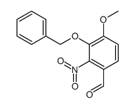 4-methoxy-2-nitro-3-phenylmethoxybenzaldehyde结构式