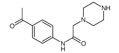 N-(4-acetylphenyl)-2-piperazin-1-ylacetamide结构式