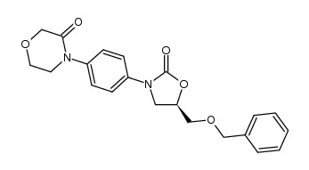 4-(4-((R)-5-benzyloxymethyl-2-oxo-oxazolidin-3-yl)phenyl)morpholin-3-one结构式