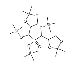 trimethylsilyl bis((2,2-dimethyl-1,3-dioxolan-4-yl)((trimethylsilyl)oxy)methyl)phosphinate结构式