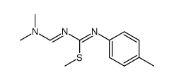 1-p-tolyl-4-dimethylamino-2-thiomethyl-1,3-diazabutadiene结构式