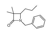 1-benzyl-3,3-dimethyl-4-propylazetidin-2-one结构式