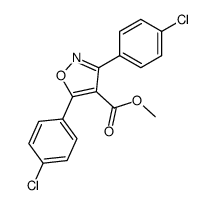 4-Isoxazolecarboxylicacid,3,5-bis(4-chlorophenyl)-,methylester(9CI) structure