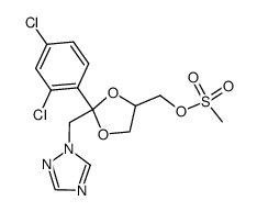 2-(2,4-dichlorophenyl)-2-(1,2,4-triazol-1-yl methyl)-1,3-dioxalane-4-yl methyl methane sulfonate Structure