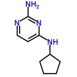 N4-Cyclopentyl-2,4-pyrimidinediamine结构式