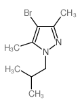 4-溴-1-异丁基-3,5-二甲基-1H-吡唑结构式