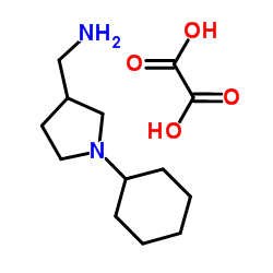 1-(1-CYCLOHEXYLPYRROLIDIN-3-YL)METHANAMINE OXALATE结构式