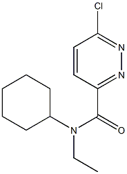 6-Chloro-N-cyclohexyl-N-ethyl-3-pyridazinecarboxamide结构式