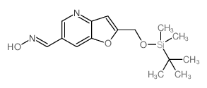 (E)-2-((叔丁基二甲基甲硅烷基氧基)甲基)-呋喃并[3,2-b]吡啶-6-甲醛肟结构式