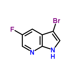 3-溴-5-氟-1H-吡咯并[2,3-b]吡啶结构式