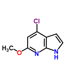 4-chloro-6-methoxy-1H-pyrrolo[2,3-b]pyridine结构式