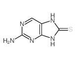 8H-Purine-8-thione,2-amino-7,9-dihydro- Structure