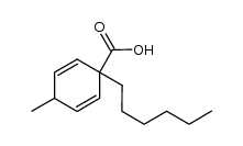 1-hexyl-4-methyl-2,5-cyclohexadiene-1-carboxylic acid Structure