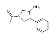 1-(3-amino-4-phenylpyrrolidin-1-yl)ethanone Structure