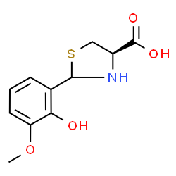 (4R)-2-(2-Hydroxy-3-methoxyphenyl)-1,3-thiazolidine-4-carboxylic acid Structure