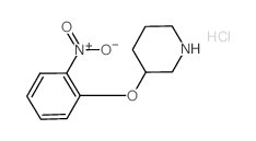 2-Nitrophenyl 3-piperidinyl ether hydrochloride结构式