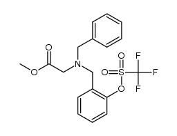 methyl 2-[N-benzyl-N-(2-(trifluoromethylsulfonyloxy)benzyl)amino]acetate结构式